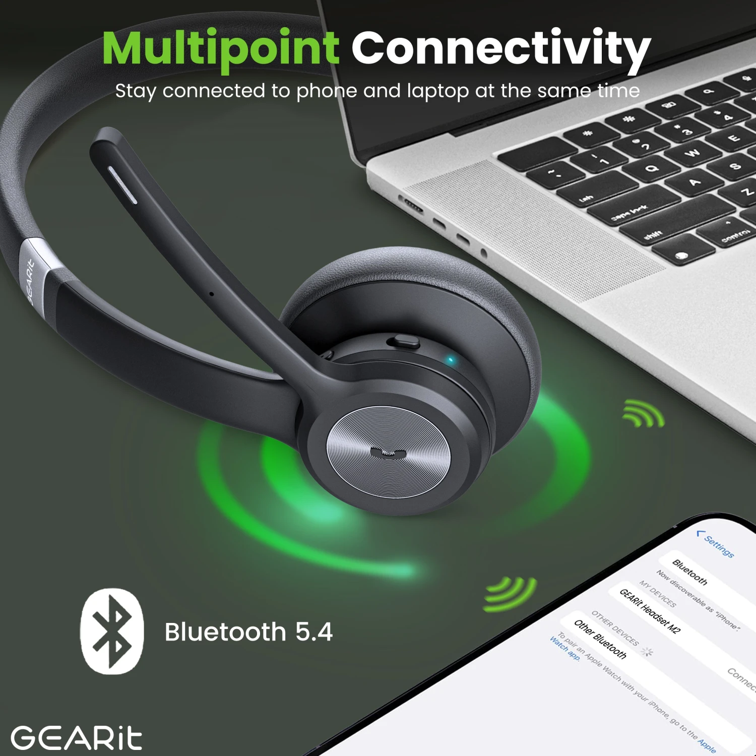 Wireless Bluetooth Headset With Mic(Wireless Bluetooth Headset With Mic) 4 Wireless Bluetooth Headset With Mic(Wireless Bluetooth Headset With Mic) - Image 4