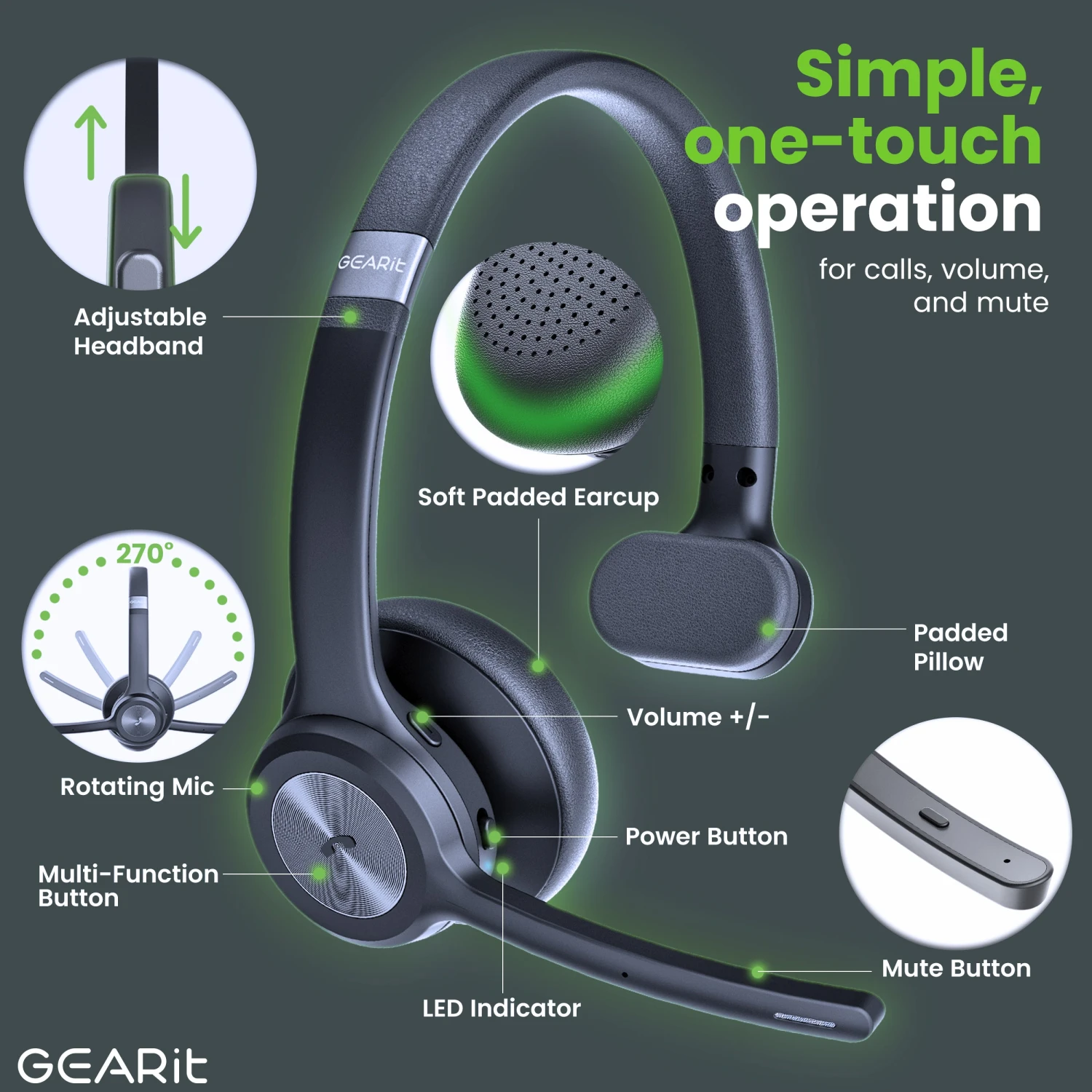 Wireless Bluetooth Headset With Mic(Wireless Bluetooth Headset With Mic) 6 Wireless Bluetooth Headset With Mic(Wireless Bluetooth Headset With Mic) - Image 6