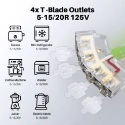 30 Amp 10/4 AWG NEMA 14-30P To 4x 5-20R STW Extension Power Cord(Gearit 30 Amp 10 4 Awg Nema 14 30p To 5 20r Outlet X4 Stw Generator Extension Cord) 15 30 Amp 10/4 AWG NEMA 14-30P To 4x 5-20R STW Extension Power Cord(Gearit 30 Amp 10 4 Awg Nema 14 30p To 5 20r Outlet X4 Stw Generator Extension Cord) -GEARit Store GI L1430P 520R4 25F 6 1