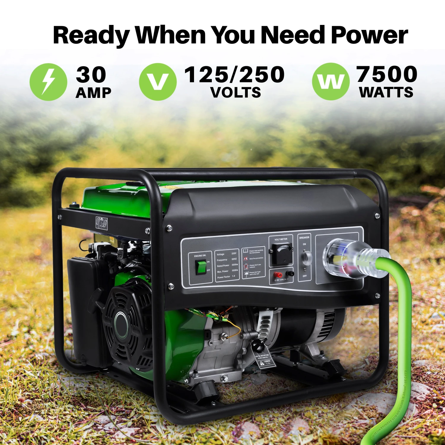 30 Amp 10/4 AWG NEMA 14-30P To 4x 5-20R STW Extension Power Cord(Gearit 30 Amp 10 4 Awg Nema 14 30p To 5 20r Outlet X4 Stw Generator Extension Cord) 3 30 Amp 10/4 AWG NEMA 14-30P To 4x 5-20R STW Extension Power Cord(Gearit 30 Amp 10 4 Awg Nema 14 30p To 5 20r Outlet X4 Stw Generator Extension Cord) - Image 3