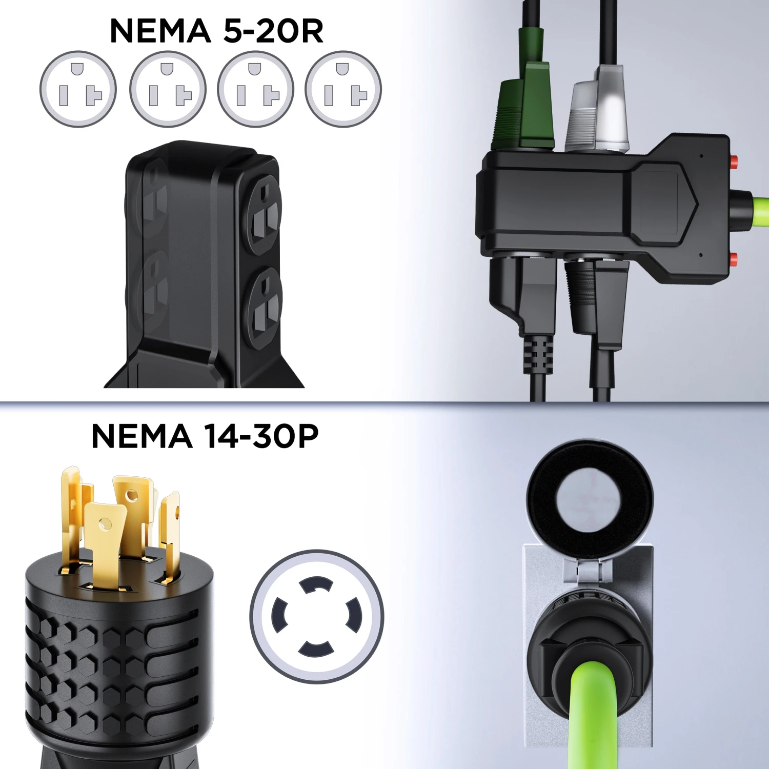 30 Amp 10/4 AWG NEMA 14-30P To Duplex 5-20R X4 STW Generator Extension Cord(Gearit 30 Amp 10 4 Awg Nema 14 30p To Duplex 5 20r X4 Stw Generator Extension Cord) 2 30 Amp 10/4 AWG NEMA 14-30P To Duplex 5-20R X4 STW Generator Extension Cord(Gearit 30 Amp 10 4 Awg Nema 14 30p To Duplex 5 20r X4 Stw Generator Extension Cord) - Image 2