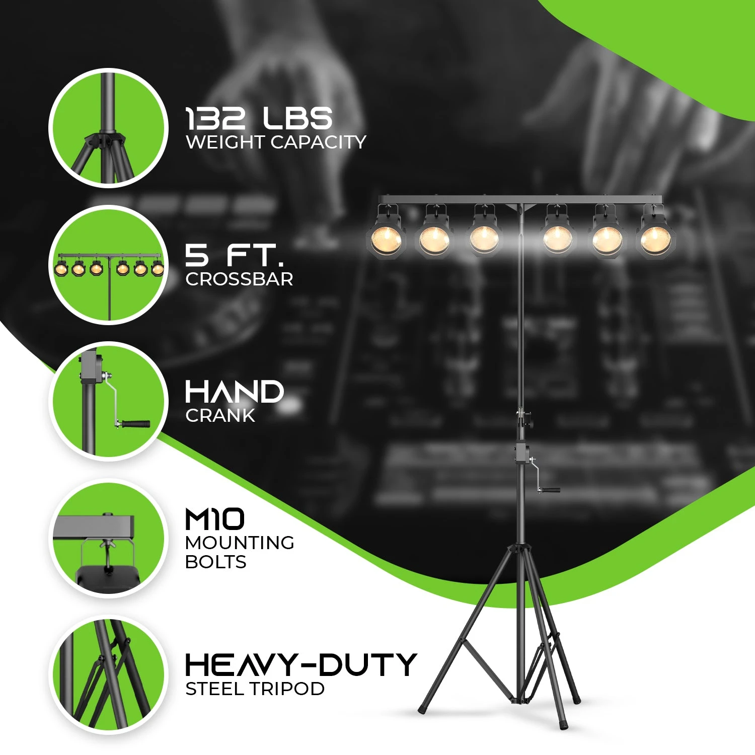 Pro Audio DJ Light Stand T-Bar & Par Can Tripod(Pro Audio Dj Light Stand T Bar Par Can Tripod) 7 Pro Audio DJ Light Stand T-Bar & Par Can Tripod(Pro Audio Dj Light Stand T Bar Par Can Tripod) - Image 7