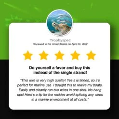 14/2 AWG OFC Marine Speaker Cable - Tinned Copper Wire(Gearit 14 Awg Marine Speaker Cable 2 Conductor Tinned Copper Wire Ofc Electrical Grade White) -GEARit Store GI MARINE 14AWG CL3 WH C2 9