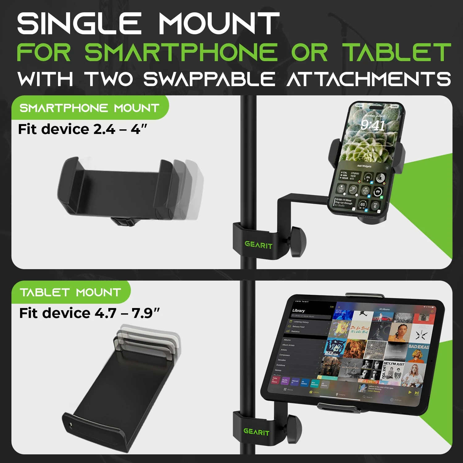 Phone And Tablet Holder For Microphone Stand - Up To 7.9" Tablet(Phone And Tablet Holder For Microphone Stand Up To 7 9 Tablet) 2 Phone And Tablet Holder For Microphone Stand - Up To 7.9" Tablet(Phone And Tablet Holder For Microphone Stand Up To 7 9 Tablet) - Image 2