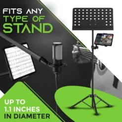 Phone And Tablet Holder For Microphone Stand - Up To 7.9" Tablet(Phone And Tablet Holder For Microphone Stand Up To 7 9 Tablet) 12 Phone And Tablet Holder For Microphone Stand - Up To 7.9" Tablet(Phone And Tablet Holder For Microphone Stand Up To 7 9 Tablet) -GEARit Store GI MPS TM.PT05