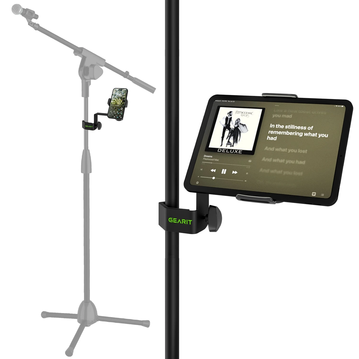 Phone And Tablet Holder For Microphone Stand - Up To 7.9" Tablet(Phone And Tablet Holder For Microphone Stand Up To 7 9 Tablet) 1 Phone And Tablet Holder For Microphone Stand - Up To 7.9" Tablet(Phone And Tablet Holder For Microphone Stand Up To 7 9 Tablet)