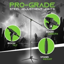 Adjustable Boom Height Microphone Stand(Microphone Boom Stand) 10 Adjustable Boom Height Microphone Stand(Microphone Boom Stand) -GEARit Store GI MS AB.PT02