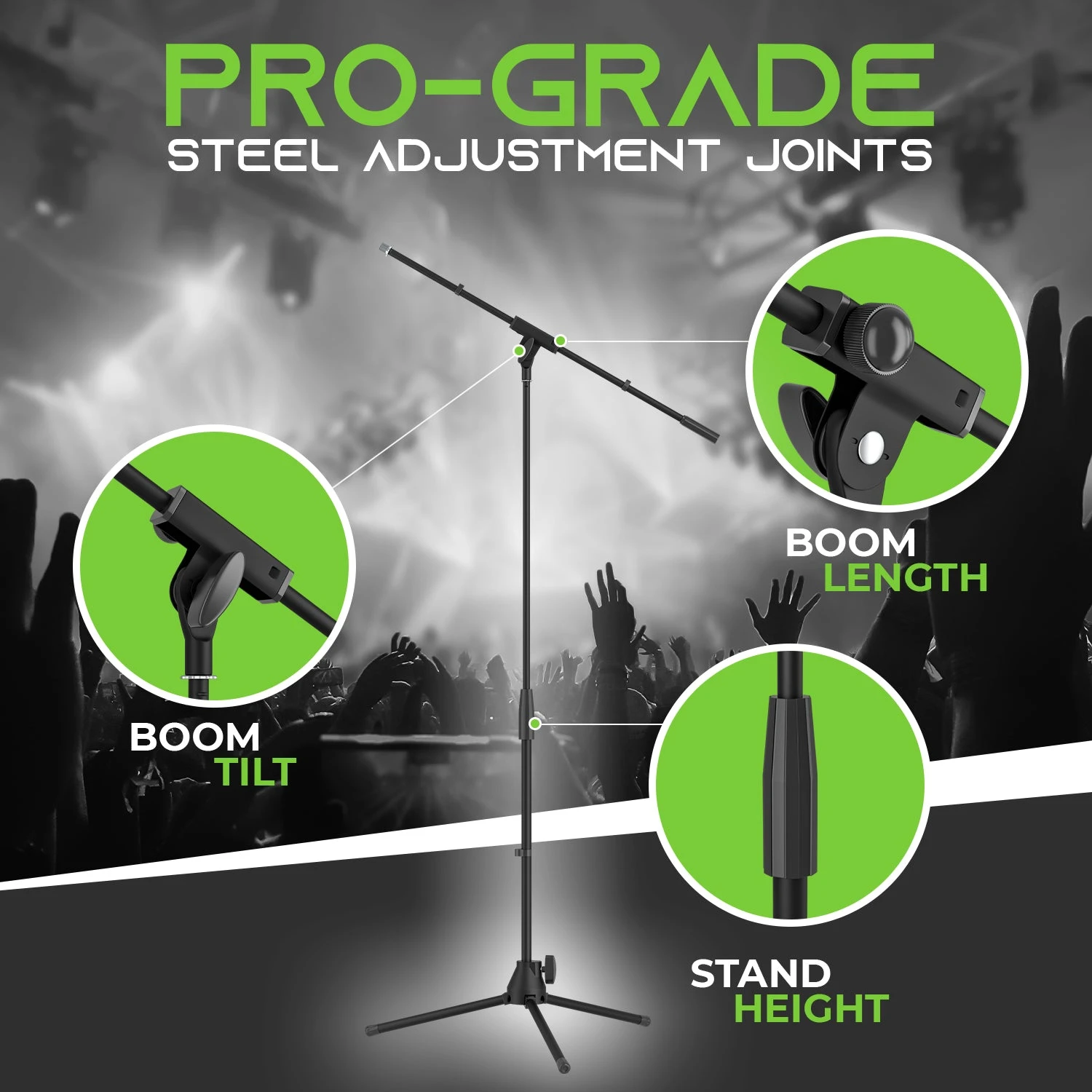 Adjustable Boom Height Microphone Stand(Microphone Boom Stand) 4 Adjustable Boom Height Microphone Stand(Microphone Boom Stand) - Image 4