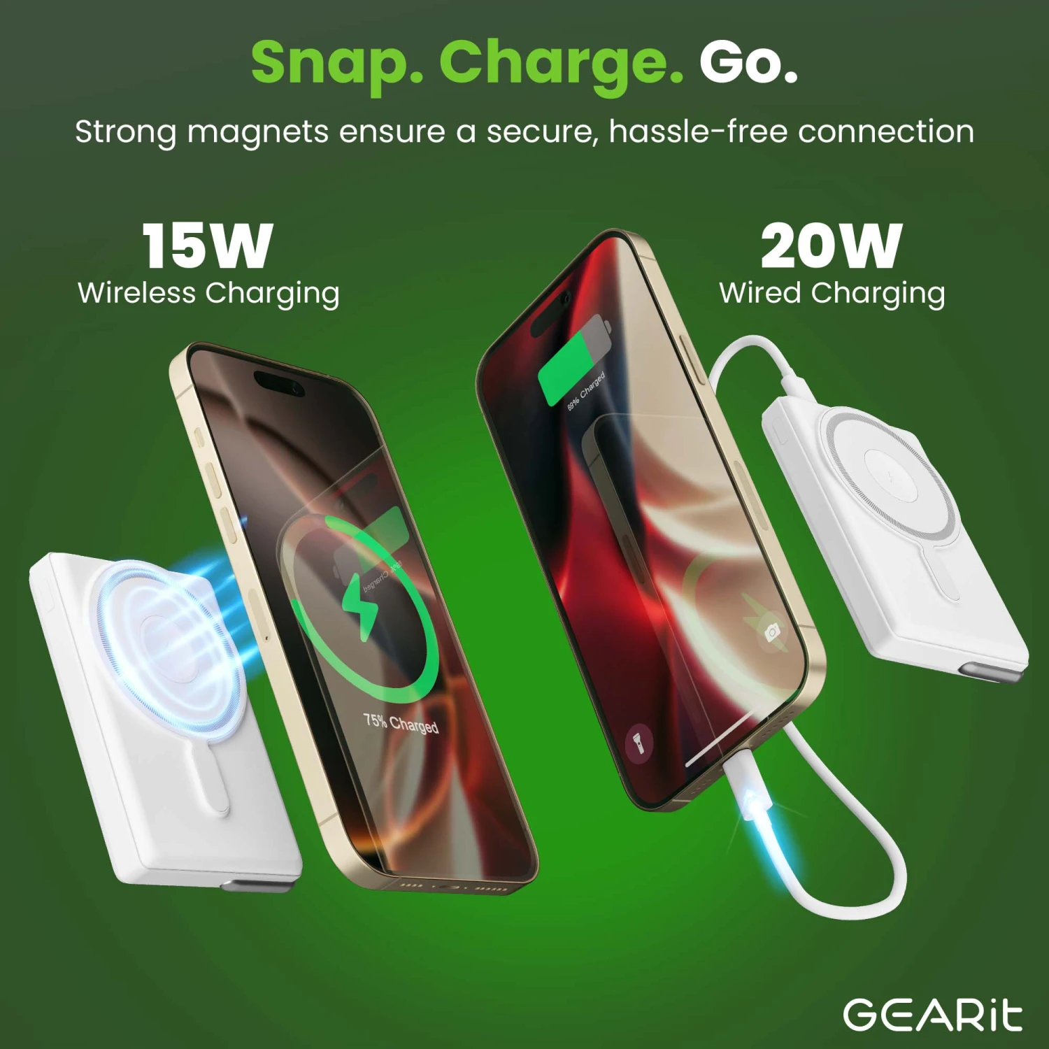 GEARit 2-in-1 MagSafe Wireless 10000mAh Power Bank(Gearit 5 In 1 10000mah Power Bank Wireless Magsafe Charging With Built In Cables Copy 1) 2 GEARit 2-in-1 MagSafe Wireless 10000mAh Power Bank(Gearit 5 In 1 10000mah Power Bank Wireless Magsafe Charging With Built In Cables Copy 1) - Image 2