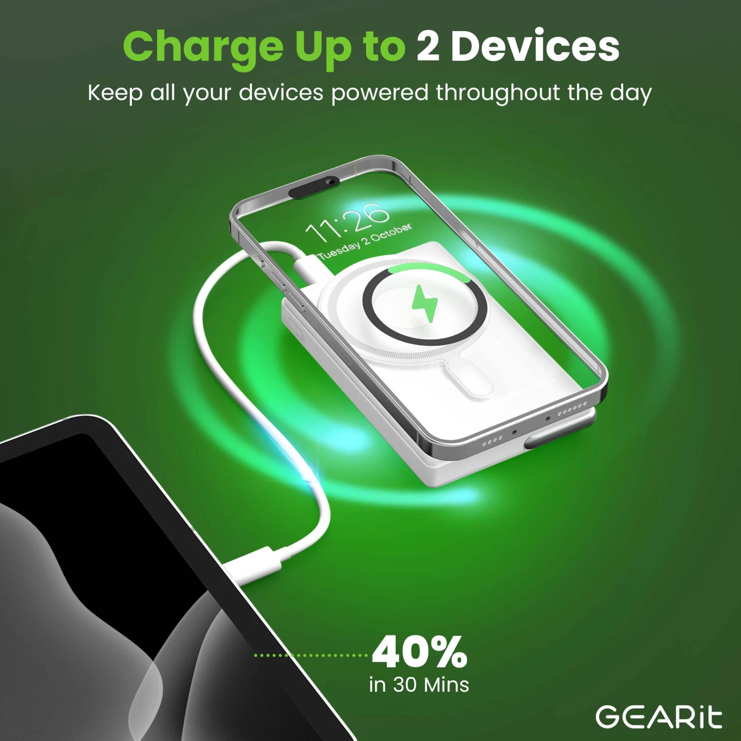 GEARit 2-in-1 MagSafe Wireless 10000mAh Power Bank(Gearit 5 In 1 10000mah Power Bank Wireless Magsafe Charging With Built In Cables Copy 1) 3 GEARit 2-in-1 MagSafe Wireless 10000mAh Power Bank(Gearit 5 In 1 10000mah Power Bank Wireless Magsafe Charging With Built In Cables Copy 1) - Image 3