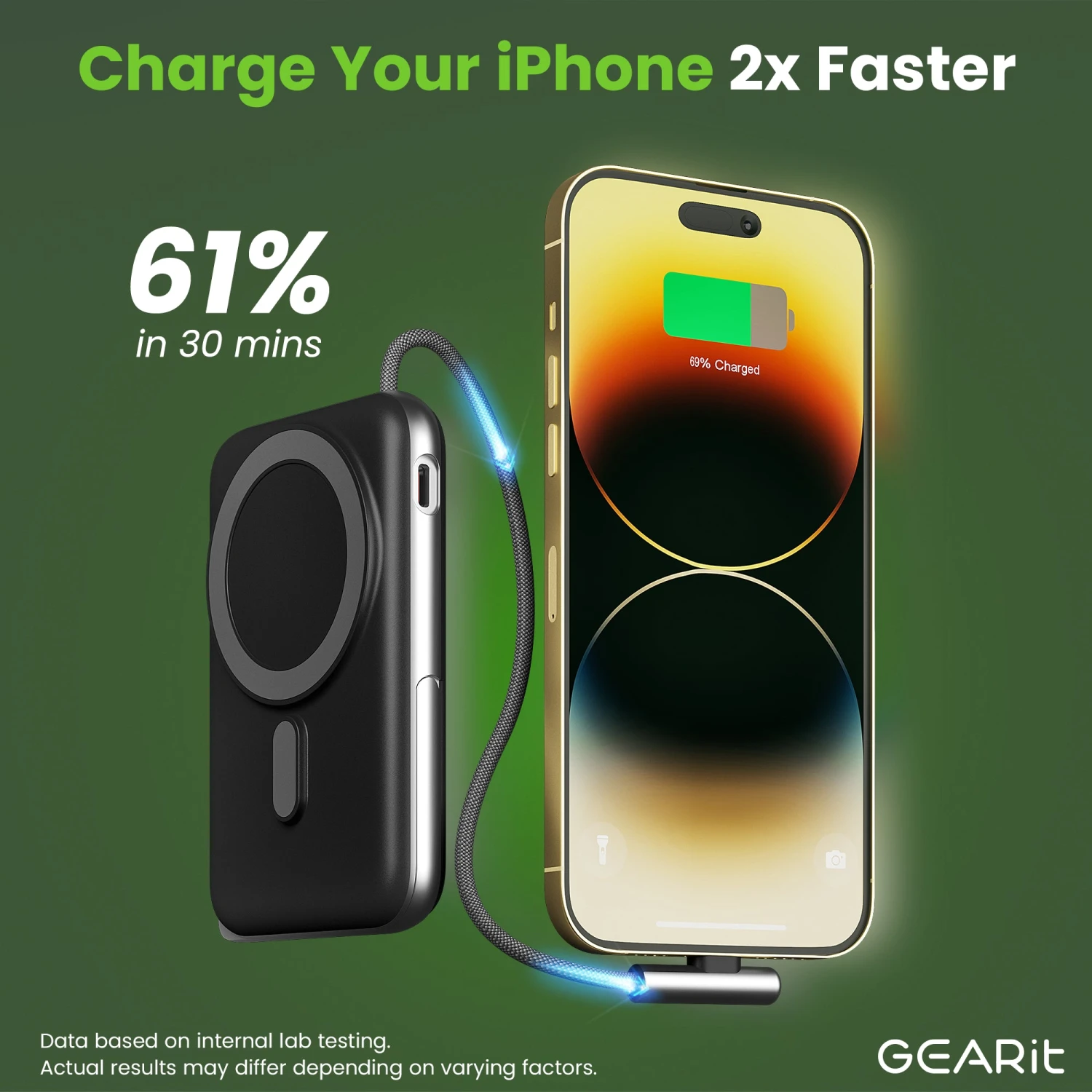 GEARit 2-in-1 10000mAh Power Bank - MagSafe Battery Pack With Kickstand(Gearit 2 In 1 Magsafe Wireless 10000mah Power Bank Copy) 4 GEARit 2-in-1 10000mAh Power Bank - MagSafe Battery Pack With Kickstand(Gearit 2 In 1 Magsafe Wireless 10000mah Power Bank Copy) - Image 4