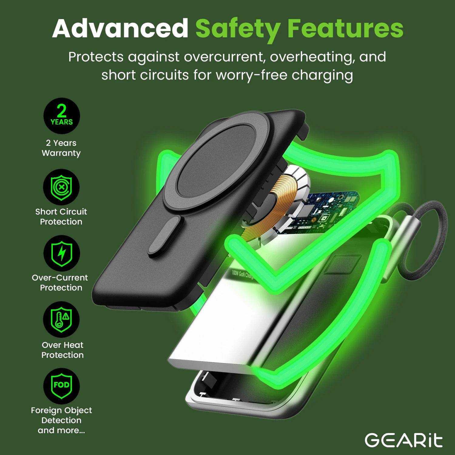 GEARit 2-in-1 10000mAh Power Bank - MagSafe Battery Pack With Kickstand(Gearit 2 In 1 Magsafe Wireless 10000mah Power Bank Copy) 7 GEARit 2-in-1 10000mAh Power Bank - MagSafe Battery Pack With Kickstand(Gearit 2 In 1 Magsafe Wireless 10000mah Power Bank Copy) - Image 7