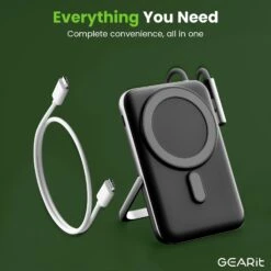 GEARit 2-in-1 10000mAh Power Bank - MagSafe Battery Pack With Kickstand(Gearit 2 In 1 Magsafe Wireless 10000mah Power Bank Copy) 23 GEARit 2-in-1 10000mAh Power Bank - MagSafe Battery Pack With Kickstand(Gearit 2 In 1 Magsafe Wireless 10000mah Power Bank Copy) -GEARit Store GI PB10K C2 BK 8