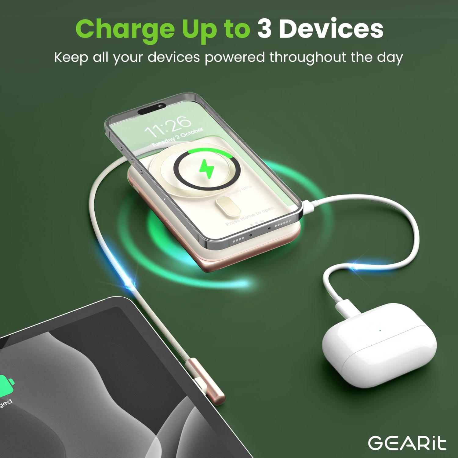 GEARit 2-in-1 10000mAh Power Bank - MagSafe Battery Pack With Kickstand(Gearit 2 In 1 Magsafe Wireless 10000mah Power Bank Copy) 10 GEARit 2-in-1 10000mAh Power Bank - MagSafe Battery Pack With Kickstand(Gearit 2 In 1 Magsafe Wireless 10000mah Power Bank Copy) - Image 10