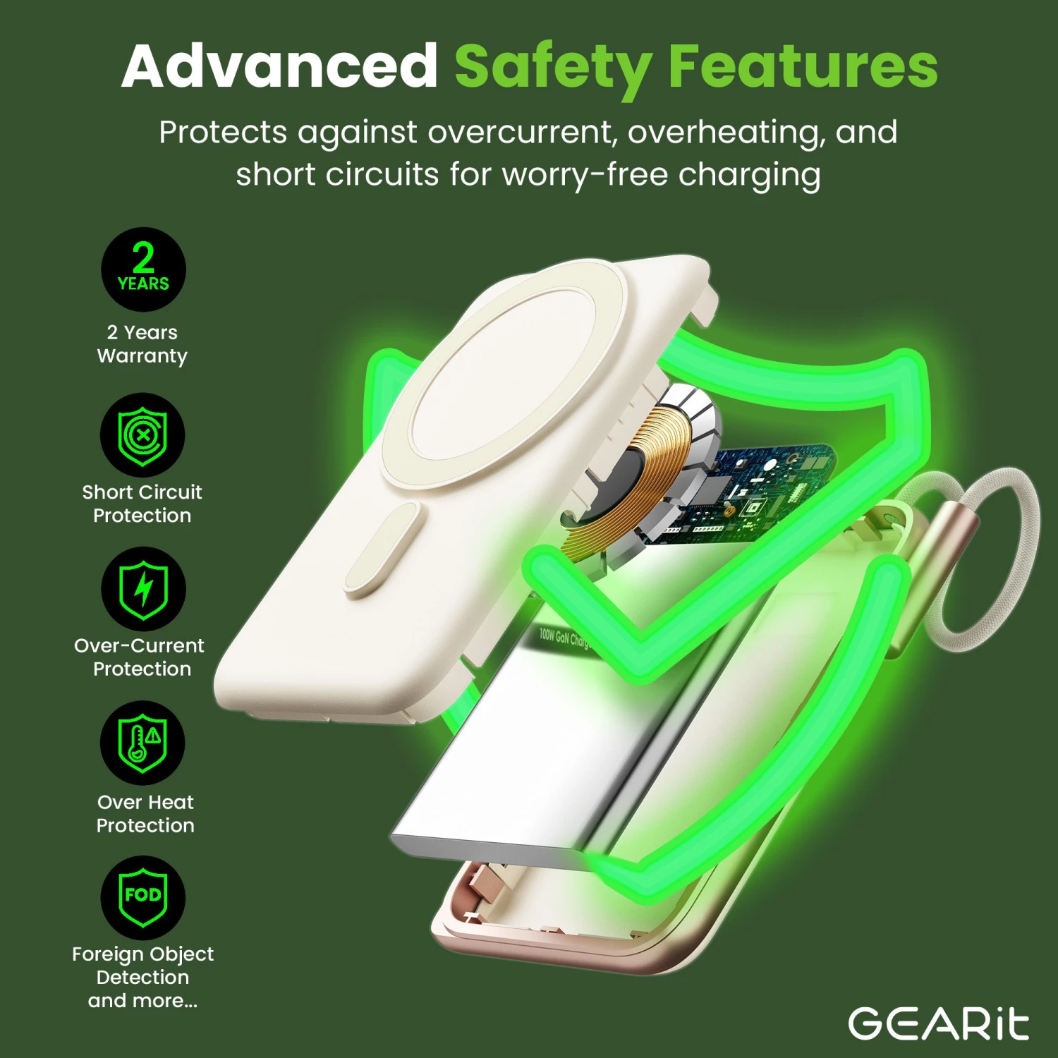 GEARit 2-in-1 10000mAh Power Bank - MagSafe Battery Pack With Kickstand(Gearit 2 In 1 Magsafe Wireless 10000mah Power Bank Copy) 14 GEARit 2-in-1 10000mAh Power Bank - MagSafe Battery Pack With Kickstand(Gearit 2 In 1 Magsafe Wireless 10000mah Power Bank Copy) - Image 14