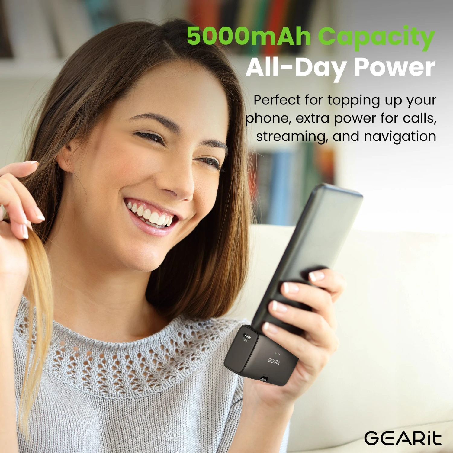 GEARit 5000 MAh Mini Power Bank With Built-in USB-C & Lightning Connectors(Gearit Lifestyle Series 5000mah Power Bank 3 Ports With Build In Usb C And Lightning Connector Copy) 3 GEARit 5000 MAh Mini Power Bank With Built-in USB-C & Lightning Connectors(Gearit Lifestyle Series 5000mah Power Bank 3 Ports With Build In Usb C And Lightning Connector Copy) - Image 3