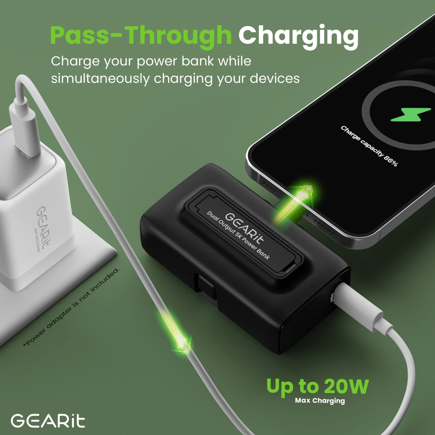 GEARit 5000 MAh Mini Power Bank With Built-in USB-C & Lightning Connectors(Gearit Lifestyle Series 5000mah Power Bank 3 Ports With Build In Usb C And Lightning Connector Copy) 4 GEARit 5000 MAh Mini Power Bank With Built-in USB-C & Lightning Connectors(Gearit Lifestyle Series 5000mah Power Bank 3 Ports With Build In Usb C And Lightning Connector Copy) - Image 4