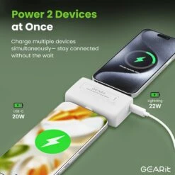 GEARit 5000 MAh Mini Power Bank With Built-in USB-C & Lightning Connectors(Gearit Lifestyle Series 5000mah Power Bank 3 Ports With Build In Usb C And Lightning Connector Copy) 25 GEARit 5000 MAh Mini Power Bank With Built-in USB-C & Lightning Connectors(Gearit Lifestyle Series 5000mah Power Bank 3 Ports With Build In Usb C And Lightning Connector Copy) -GEARit Store GI PB5K C1L1 WH 2