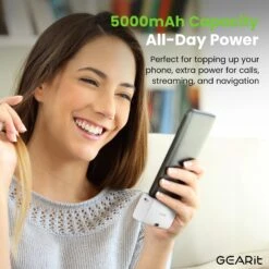 GEARit 5000 MAh Mini Power Bank With Built-in USB-C & Lightning Connectors(Gearit Lifestyle Series 5000mah Power Bank 3 Ports With Build In Usb C And Lightning Connector Copy) 26 GEARit 5000 MAh Mini Power Bank With Built-in USB-C & Lightning Connectors(Gearit Lifestyle Series 5000mah Power Bank 3 Ports With Build In Usb C And Lightning Connector Copy) -GEARit Store GI PB5K C1L1 WH 3