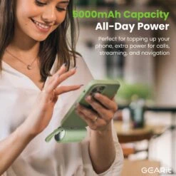 GEARit Lifestyle Series - 5000mAh Power Bank 3 Ports With Build In USB C And Lightning Connector(Gearit Lifestyle Series 5000 Mah Power Bank 3 Ports X2 Usb C X1 Lightning Black) -GEARit Store GI PB5K C2L1 GR 3 78f70f55 cf93 4fd0 a5ff 03c0137ebdd6