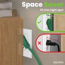 360° Rotating Flat Plug Multi-Outlet Extension Cord - Multiple Colors(360 Rotating Flat Plug Multi Outlet Extension Cord Green) 27 360° Rotating Flat Plug Multi-Outlet Extension Cord - Multiple Colors(360 Rotating Flat Plug Multi Outlet Extension Cord Green) -GEARit Store GI PLUG 360 3OUT GR1