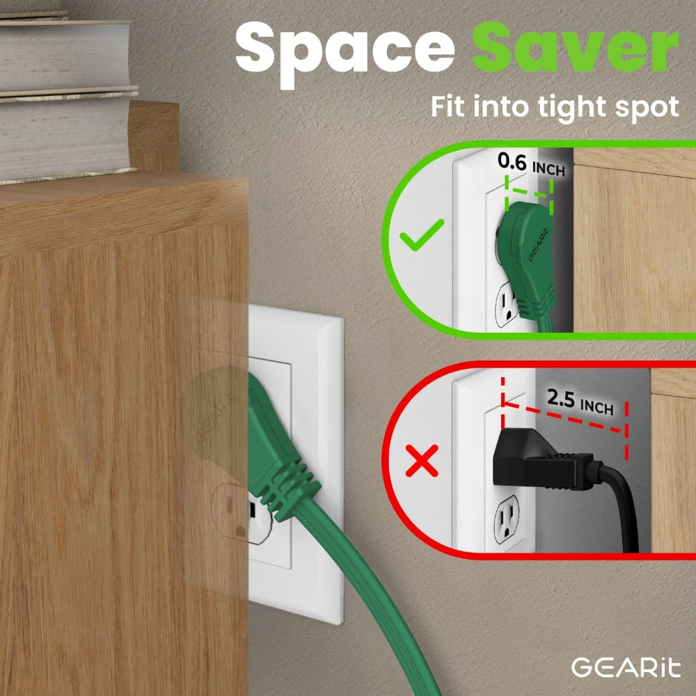 360° Rotating Flat Plug Multi-Outlet Extension Cord - Multiple Colors(360 Rotating Flat Plug Multi Outlet Extension Cord Green) 8 360° Rotating Flat Plug Multi-Outlet Extension Cord - Multiple Colors(360 Rotating Flat Plug Multi Outlet Extension Cord Green) - Image 8