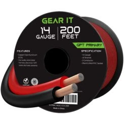 14 Gauge Bonded GPT Primary Wire, Black/Red(Gearit 14 Gauge Bonded Gpt Primary Wire Black Red) -GEARit Store GI PRIM 14G2C CCA 200F 35073e2e 2d45 4da7 928a 21f2b980aa50