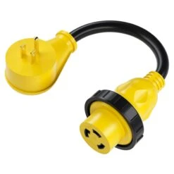 15 AMP Male (NEMA 5-15P) To 30 AMP (NEMA L5-30R) Female Lock Connector RV Dogbone Generator Adapter Cord, 1 Foot(Gearit 15 Amp Male Nema 5 15p To 30 Amp Nema L5 30r Female Lock Connector Rv Dogbone Generator Adapter Cord 1 Foot)