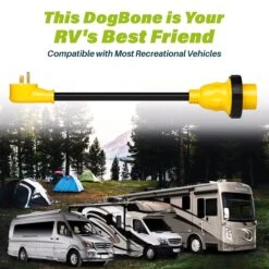 15 AMP Male (NEMA 5-15P) To 30 AMP (NEMA L5-30R) Female Lock Connector RV Dogbone Generator Adapter Cord, 1 Foot(Gearit 15 Amp Male Nema 5 15p To 30 Amp Nema L5 30r Female Lock Connector Rv Dogbone Generator Adapter Cord 1 Foot) -GEARit Store GI RV DB 15M 30F TL 5