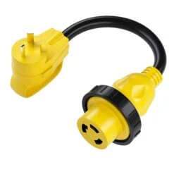 30 AMP Male (NEMA TT-30P) To 30 AMP (NEMA L5-30R) Female Twist Lock RV Dogbone Generator Adapter Cord, 1 Foot(Gearit 30 Amp Male Nema Tt 30p To 30 Amp Nema L5 30r Female Twist Lock Rv Dogbone Generator Adapter Cord 1 Foot)