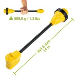 30 AMP Male (NEMA TT-30P) To 30 AMP (NEMA L5-30R) Female Twist Lock RV Dogbone Generator Adapter Cord, 1 Foot(Gearit 30 Amp Male Nema Tt 30p To 30 Amp Nema L5 30r Female Twist Lock Rv Dogbone Generator Adapter Cord 1 Foot) -GEARit Store GI RV DB 30M 30F TL 3