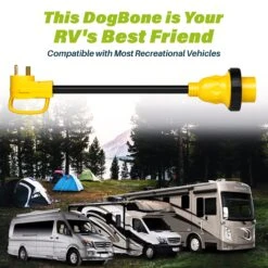 30 AMP Male (NEMA TT-30P) To 30 AMP (NEMA L5-30R) Female Twist Lock RV Dogbone Generator Adapter Cord, 1 Foot(Gearit 30 Amp Male Nema Tt 30p To 30 Amp Nema L5 30r Female Twist Lock Rv Dogbone Generator Adapter Cord 1 Foot) -GEARit Store GI RV DB 30M 30F TL 5