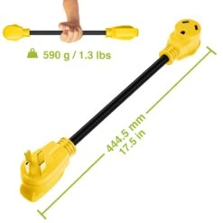 50 AMP Male (NEMA 14-50P) To 30 AMP Female 3 Prongs (NEMA TT-30R) RV Dogbone Generator Adapter Cord, 1.5 Feet(Gearit 50 Amp Male Nema 14 50p To 30 Amp Female 3 Prongs Nema Tt 30r Rv Dogbone Generator Adapter Cord 1 5 Feet) -GEARit Store GI RV DB 50M 30F 3