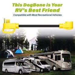 50 AMP Male (NEMA 14-50P) To 30 AMP Female 3 Prongs (NEMA TT-30R) RV Dogbone Generator Adapter Cord, 1.5 Feet(Gearit 50 Amp Male Nema 14 50p To 30 Amp Female 3 Prongs Nema Tt 30r Rv Dogbone Generator Adapter Cord 1 5 Feet) -GEARit Store GI RV DB 50M 30F 5