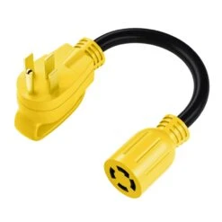 50 AMP Male (NEMA 14-50P) To 30 AMP Female Twist Lock (NEMA L14-30R) RV Dogbone Generator Adapter Cord, 1.5 Feet(Gearit 50 Amp Male Nema 14 50p To 30 Amp Female Twist Lock Nema L14 30r Rv Dogbone Generator Adapter Cord 1 5 Feet)