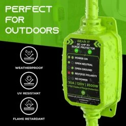 30-Amp RV Surge Protector Plug With 2700 Joules Surge Protection - Weather Resistant(30 Amp Rv Surge Protector Plug With 2700 Joules Surge Protection Weather Resistant) -GEARit Store GI RVSP 30A 6