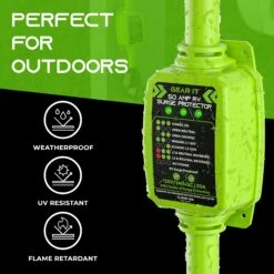 50 Amp Heavy Duty Weather Resistant RV Surge Protector, Green(Gearit Rv Surge Protector 50 Amp Circuit Analyzer Voltage Protector Monitor With Surge Protection 4100 Joules Weather Resistant 50a Extension Plug For Rv Trailer Travel Outdoor Camper) 11 50 Amp Heavy Duty Weather Resistant RV Surge Protector, Green(Gearit Rv Surge Protector 50 Amp Circuit Analyzer Voltage Protector Monitor With Surge Protection 4100 Joules Weather Resistant 50a Extension Plug For Rv Trailer Travel Outdoor Camper) -GEARit Store GI RVSP 50A 6