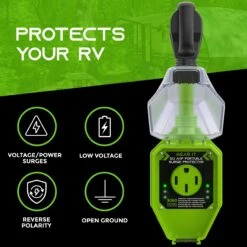 50-Amp RV Surge Protector Plug With 3060 Joules Surge Protection - Weatherproof Cover And OCP Reset(50 Amp Rv Surge Protector Plug With 4100 Joules Surge Protection Weatherproof Cover And Ocp Reset) -GEARit Store GI RVSP OCP 50A 7