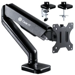 Single Monitor Mount Desk Stand Up To 32" Monitor - Fully Adjustable Tilt, Swivel, Rotate (Up To 19.8 Lbs)(Gearit Single Monitor Mount Desk Stand Up To 32 Monitor Fully Adjustable Tilt Swivel Rotate Up To 19 8 Lbs)