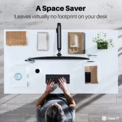 Single Monitor Mount Desk Stand Up To 32" Monitor - Fully Adjustable Tilt, Swivel, Rotate (Up To 19.8 Lbs)(Gearit Single Monitor Mount Desk Stand Up To 32 Monitor Fully Adjustable Tilt Swivel Rotate Up To 19 8 Lbs) -GEARit Store GI SGSM BK 32 3