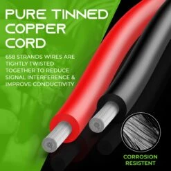12AWG 600V Tinned OFC Stranded Silicone Wire, 2-Pack (Black & Red)(Gearit 12awg 600v Tinned Ofc Stranded Silicone Wire 2 Pack) 16 12AWG 600V Tinned OFC Stranded Silicone Wire, 2-Pack (Black & Red)(Gearit 12awg 600v Tinned Ofc Stranded Silicone Wire 2 Pack) -GEARit Store GI SLC 12G BR 3