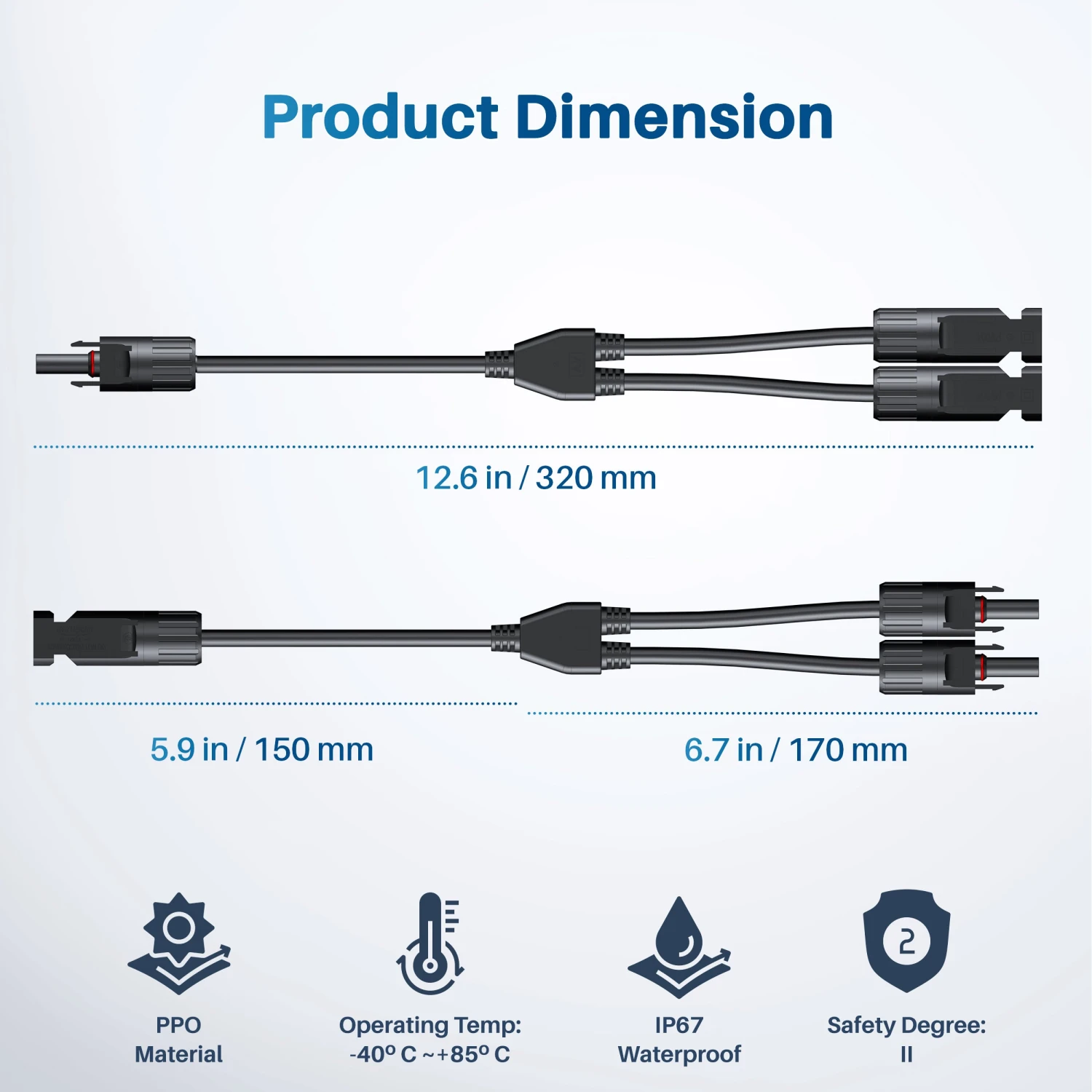 Solar Panel Connectors With Male To Female Connectors For Solar Panel Y Multi Branch Adapter(Gearit Solar Panel Connectors With Male To Female Connectors For Solar Panel Y Multi Branch Adapter) 2 Solar Panel Connectors With Male To Female Connectors For Solar Panel Y Multi Branch Adapter(Gearit Solar Panel Connectors With Male To Female Connectors For Solar Panel Y Multi Branch Adapter) - Image 2