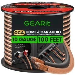 10 Gauge Speaker Wire CCA - Copper Clad Aluminum, Translucent(Copy Of Gearit 10 Gauge Speaker Wire Cca Copper Clad Aluminum Translucent) 27 10 Gauge Speaker Wire CCA - Copper Clad Aluminum, Translucent(Copy Of Gearit 10 Gauge Speaker Wire Cca Copper Clad Aluminum Translucent) -GEARit Store GI SPKR 10AWG BC 100FT