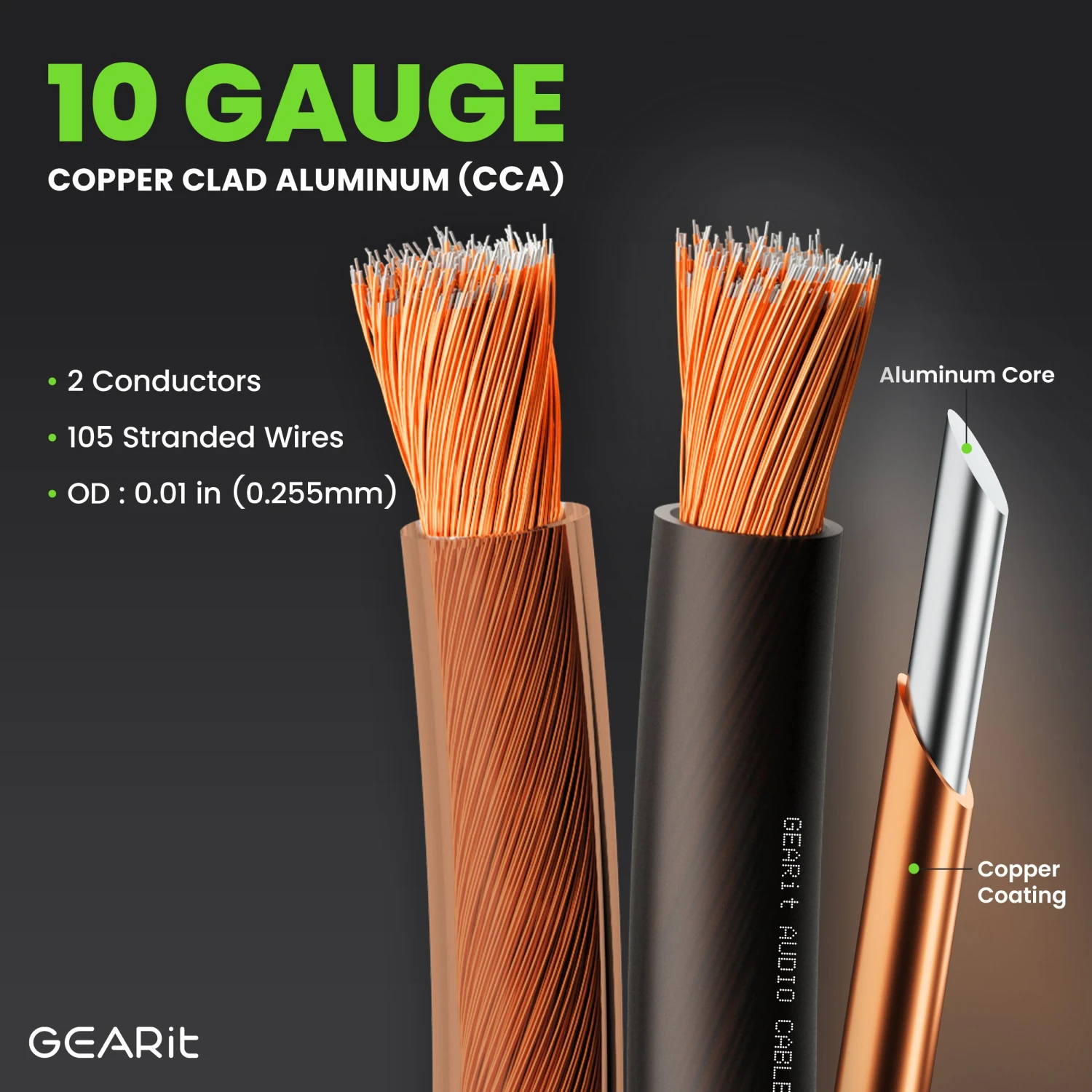 10 Gauge Speaker Wire CCA - Copper Clad Aluminum, Translucent(Copy Of Gearit 10 Gauge Speaker Wire Cca Copper Clad Aluminum Translucent) 10 10 Gauge Speaker Wire CCA - Copper Clad Aluminum, Translucent(Copy Of Gearit 10 Gauge Speaker Wire Cca Copper Clad Aluminum Translucent) - Image 10