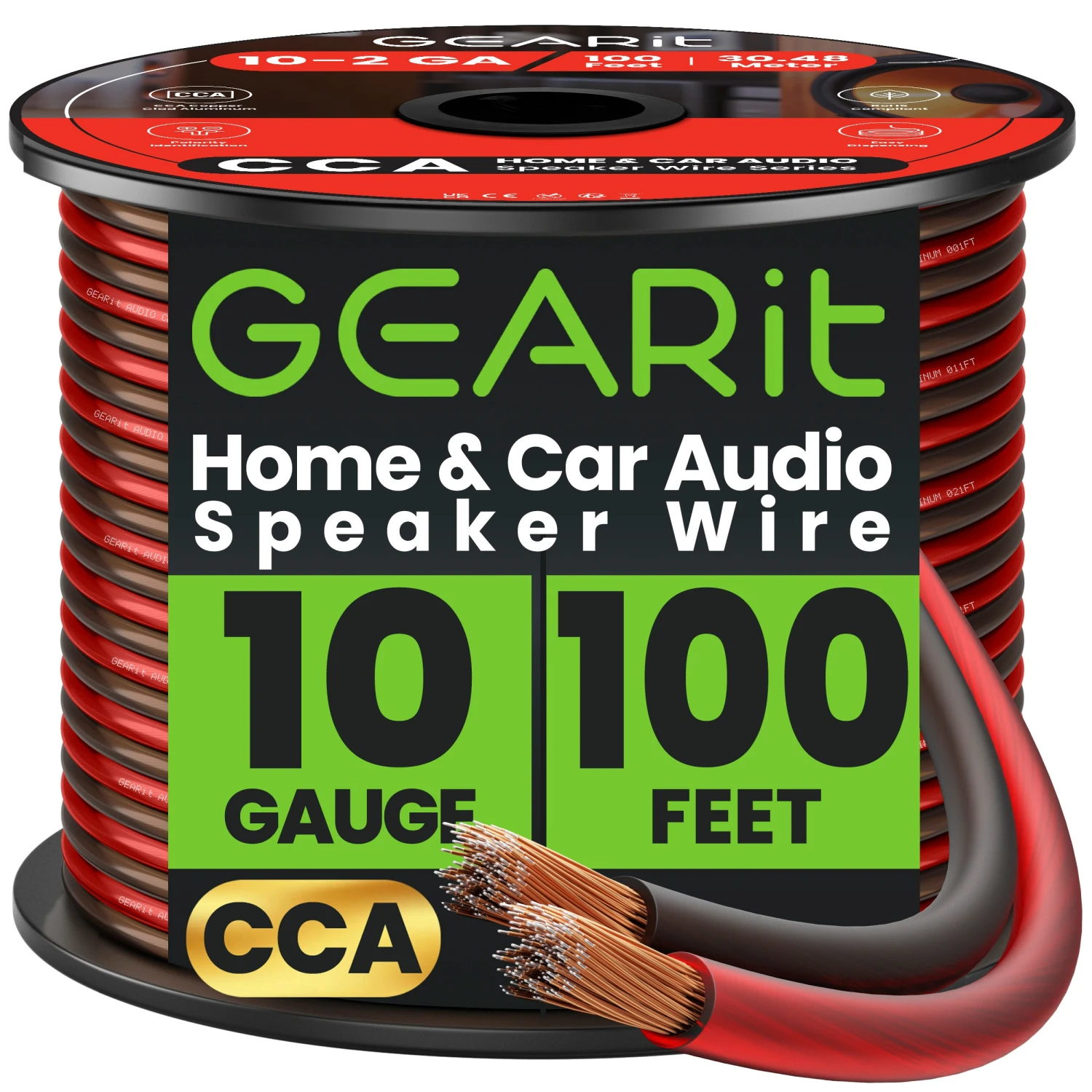 10 Gauge Speaker Wire CCA - Copper Clad Aluminum, Translucent(Copy Of Gearit 10 Gauge Speaker Wire Cca Copper Clad Aluminum Translucent) 15 10 Gauge Speaker Wire CCA - Copper Clad Aluminum, Translucent(Copy Of Gearit 10 Gauge Speaker Wire Cca Copper Clad Aluminum Translucent) - Image 15
