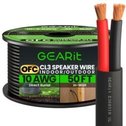10 AWG Direct Burial Outdoor Speaker Wire - CL3 Rated - Oxygen Free Copper (OFC), Black(Gearit 10 Awg Direct Burial Outdoor Speaker Wire Cl3 Rated Oxygen Free Copper Ofc Black) 21 10 AWG Direct Burial Outdoor Speaker Wire - CL3 Rated - Oxygen Free Copper (OFC), Black(Gearit 10 Awg Direct Burial Outdoor Speaker Wire Cl3 Rated Oxygen Free Copper Ofc Black) -GEARit Store GI SPKR 10AWG CL3 BK 50C2 3721cf56 50ba 4467 89f2 bbc0e4ea5851