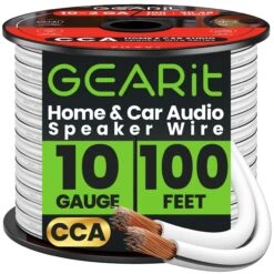 10 Gauge Speaker Wire CCA - Copper Clad Aluminum, White(Gearit 10 Gauge Speaker Wire Cca Copper Clad Aluminum White) 28 10 Gauge Speaker Wire CCA - Copper Clad Aluminum, White(Gearit 10 Gauge Speaker Wire Cca Copper Clad Aluminum White) -GEARit Store GI SPKR 10AWG WH 100FT FBA 236e7e7a 6178 4497 b850 0af1304f0064