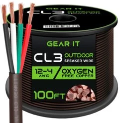 12/4 AWG OFC Outdoor Speaker Wire, Brown(12 4 Awg Ofc Outdoor Speaker Wire Brown) -GEARit Store GI SPKR 12AWG CL3 BN 100C4 eaf91b8c 0280 42d7 b9f1 21fc7a5e3184
