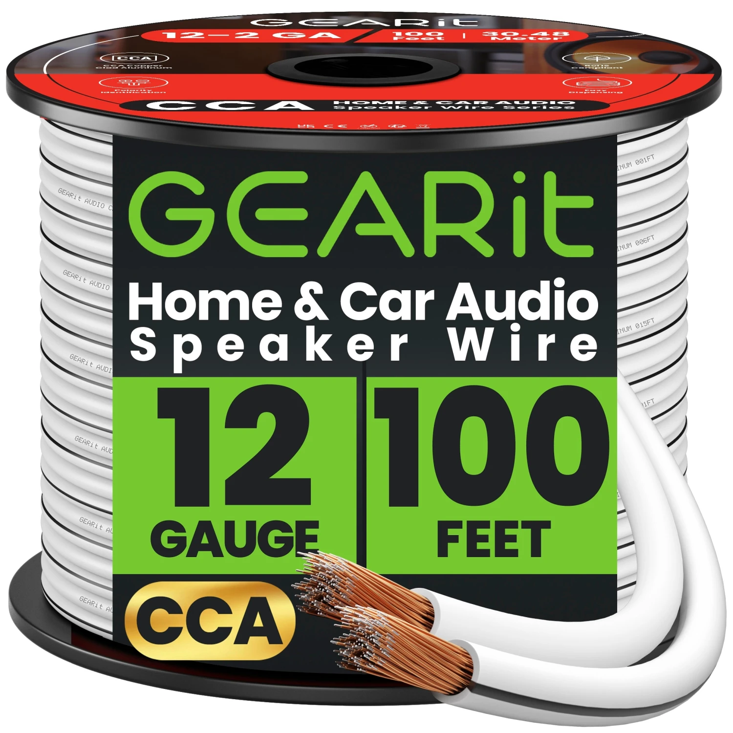 10 Gauge Speaker Wire CCA - Copper Clad Aluminum, White(Gearit 10 Gauge Speaker Wire Cca Copper Clad Aluminum White) 17 10 Gauge Speaker Wire CCA - Copper Clad Aluminum, White(Gearit 10 Gauge Speaker Wire Cca Copper Clad Aluminum White) - Image 17
