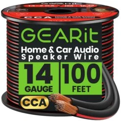 14 Gauge Speaker Wire CCA - Copper Clad Aluminum - Home Theater, Car Speakers & More(Gearit 14 Gauge Speaker Wire Cca Copper Clad Aluminum Home Theatre Car Speakers More 14 Awg Pro Series) -GEARit Store GI SPKR 14AWG CC 100FT 85a3a354 e6c0 49b7 acee b2f823111067